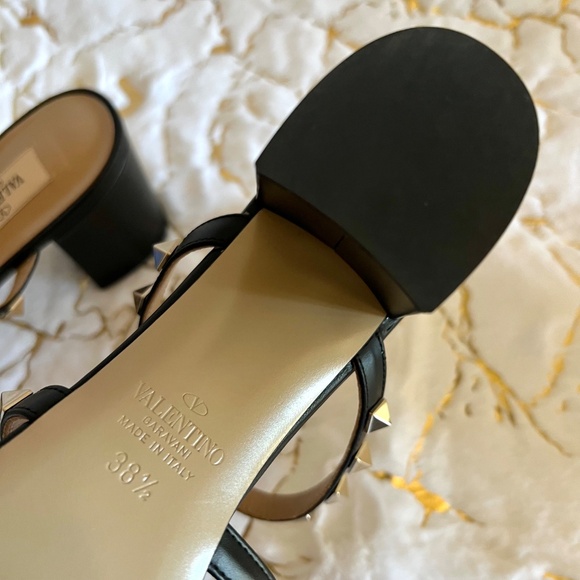 Valentino Rockstud City Slide 60mm Mule Blue Caged Sandal  Valentino New Rockstud Sandals Caged 60mm Slide NWOT